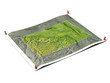 North Dakota on unfolded map sheet. North Dakota on unfolded map sheet.