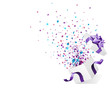 Open explore gift with fly stars vector illustration Open explore gift with fly stars vector illustration
