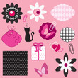 Vector fashion scrapbooking
