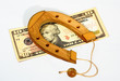 Souvenir shoe is on the banknotes