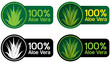 100% Aloe Vera Seals, Stickers 100% Aloe Vera Seals, Stickers