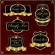 Detailed ornate vintage label set.