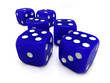 6 blue dices