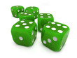 6 green dices
