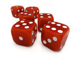 6 red dices