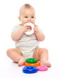 Little boy with toys Little boy with toys