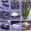 Photo: Collage with lavender of wellness motives Collage with lavender of wellness motives