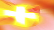 Switzerland flag slowly waving. Glow. Seamless loop. Switzerland flag slowly waving. Glow. Seamless loop.