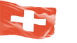 Switzerland flag slowly waving. White background. Seamless loop. Switzerland flag slowly waving. White background. Seamless loop.