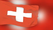 Switzerland flag slowly waving. Blurred background. loop. Switzerland flag slowly waving. Blurred background. loop.