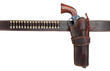cowboy holster belt with gun and ammo