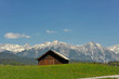 Holzhütte in den Alpen