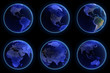 Earth city lights set
