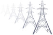 Power pylons into the distance Power pylons into the distance