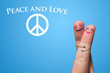 Painted finger smiley