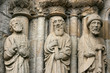 Detalle Arquitectura gótica Iglesia San Martiño, Noia, Galicia