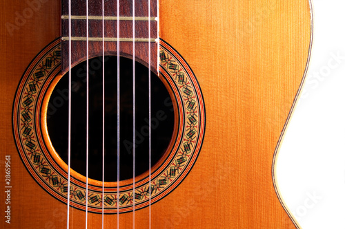 Foto: plano frontal de guitarra española plano frontal de guitarra española
