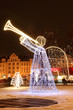 Christmas Mood on snowy Old Town Square, Prague, Czech Republic
