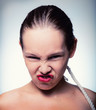 aggressive woman