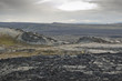Campo de lava y fumarolas