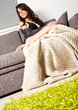 Female sofa blanket