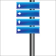 Glossy information signpost. Vector design element.
