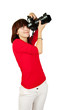 girl with photocamera girl with photocamera