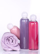 flacons de gel douche - soin du corps