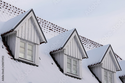 Photo: roof with three windows roof with three windows
