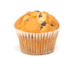 Photo: Fresh chocolate muffin close-up Fresh chocolate muffin close-up