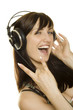 Woman listening to music