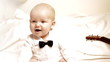 Little, sweet baby in the studio.