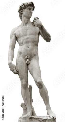 Photo: Michelangelo's David with clipping path Michelangelo's David with clipping path