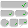 Button Set grau HAKEN GRÜN