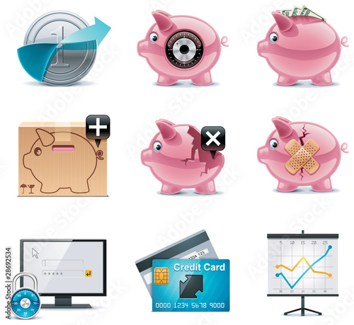 Vektor: Vector banking icons. Part 1 Vector banking icons. Part 1