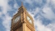 Big Ben in front of running clouds in morning time