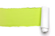 Torn Paper showing green background