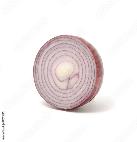 Photo: Half of Red Onion Isolated on White Background Half of Red Onion Isolated on White Background