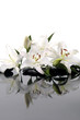 Spa composition of stones and flowers