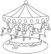 Vector: Line Art Merry Go Round Line Art Merry Go Round