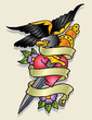 aquila pugnale tattoo