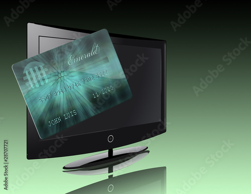 credit card images high resolution. High Resolution 3D Illustration LCD with Credit Card