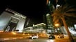 Modern buildings at night