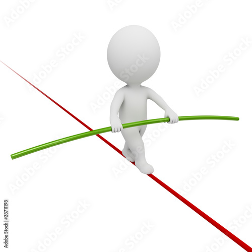 Illustration: 3d small people - acrobat 3d small people - acrobat