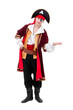 young dancer dressed as pirate seated standing