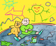 kind,kleinkind,malen