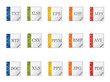 Document extension icons Document extension icons
