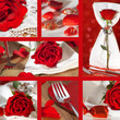 Collage with place settings Collage with place settings