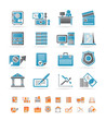 bank, business, finance and office icons