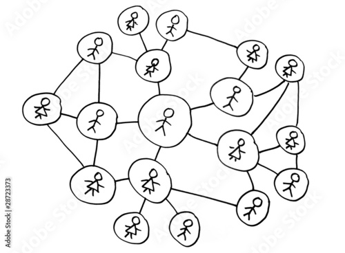 Illustration: Connected people Connected people